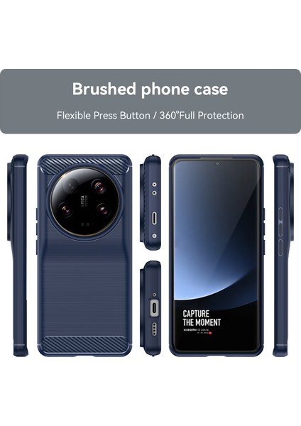 Xiaomi 13 Ultra Için Fırçalanmış Doku Tpu Kılıf (Yurt Dışından) modelleri