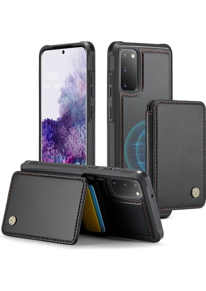 Samsung Galaxy S20 5g Için Manyetik Kart Çantası Pu Kılıf (Yurt Dışından)