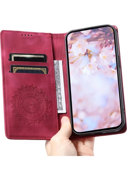 Samsung Galaxy S25 Fe 5g Için Totem Kabartmalı Deri Kılıf (Yurt Dışından) fırsatları