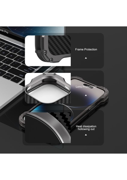 iPhone 14 Pro Max Için RJ51 Içi Boş Metal Kılıf (Yurt Dışından) fırsatları