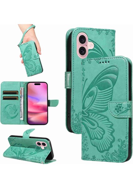 iPhone 16 Için Deri Telefon Kılıfı (Yurt Dışından)