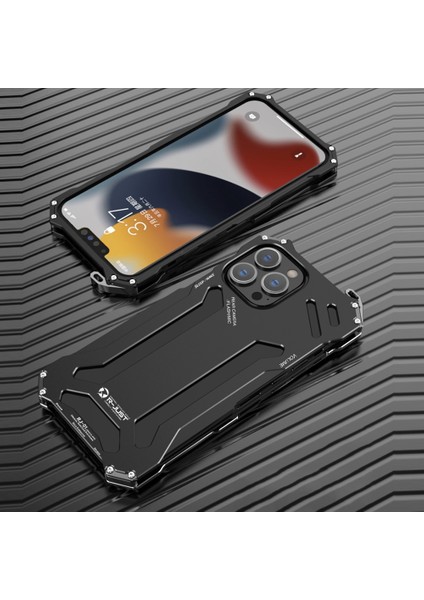 iPhone 13 Için R-Just Armor Metal Koruyucu Kılıf (Yurt Dışından)