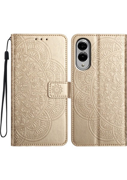 Samsung Galaxy S25 Edge 5g Için Çiçek Kabartmalı Deri Telefon Kılıfı (Yurt Dışından)
