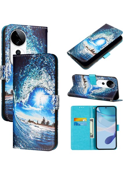 Vivo S19 Pro Için Boyama Deri Telefon Kılıfı (Yurt Dışından)