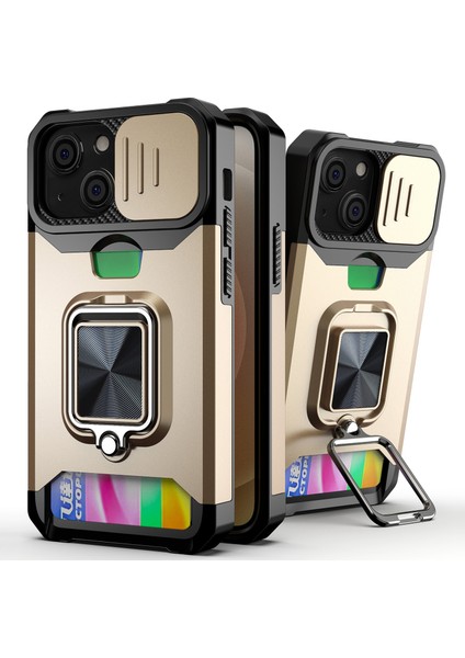 iPhone 13 Için Kayar Kameralı Pc + Tpu Kılıf (Yurt Dışından)