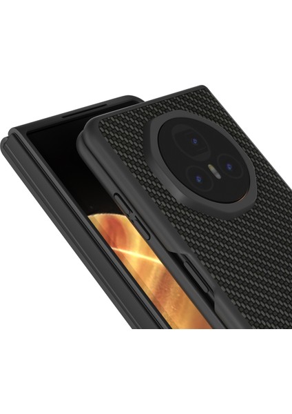 Honor Magic V3 Için Siyah Kenar Karbon Fiber Doku Pu Kılıf (Yurt Dışından) fırsatları