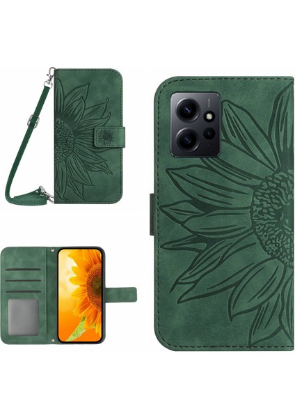 Xiaomi Redmi Note 12 4g Global Için Kordonlu Deri Kılıf (Yurt Dışından)