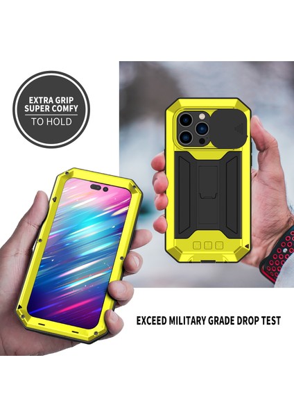 iPhone 14 Pro Için Metal + Silikon Koruyucu Kılıf (Yurt Dışından) fırsatları