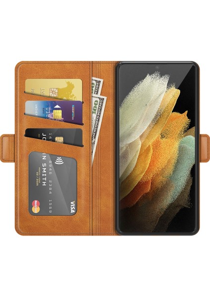 Samsung Galaxy S22 Ultra 5g Yatay Çevirmeli Deri Kılıf (Yurt Dışından) modelleri