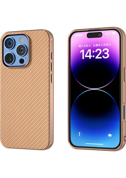 iPhone 16 Pro Için Karbon Fiber Dokulu Kılıf (Yurt Dışından)