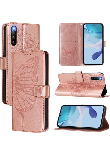 Sony Xperia 10 Iv Için Kabartmalı Pu Kılıf (Yurt Dışından)