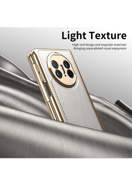 Huawei Mate X5 Için Kaplama Gümüş Brokar Kılıf (Yurt Dışından) fiyatları