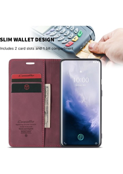 CASEME-013 Oneplus 7 Pro Için Buzlu Deri Kılıf (Yurt Dışından) fırsatları