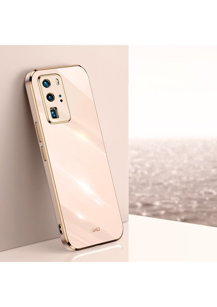 Huawei P40 Pro Için 6d Kaplama Altın Kenar Tpu Kılıf (Yurt Dışından)