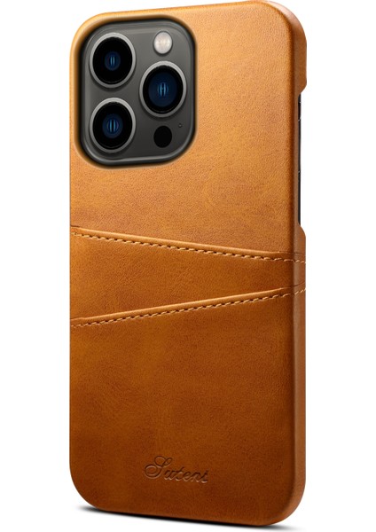iPhone 14 Pro Max Için Buzağı Dokulu Kart Yuvaları Telefon Kılıfı (Yurt Dışından) fiyatları