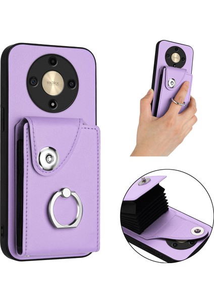 Honor X9B / Magic6 Lite Için Kart Çantası Pu Telefon Kılıfı (Yurt Dışından) modelleri