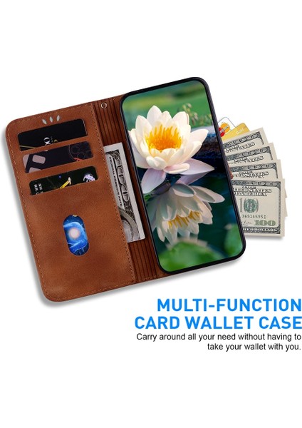 Realme C61 / C63 / Note 60 Için Lotus Kabartmalı Pu Kılıf (Yurt Dışından) fırsatları