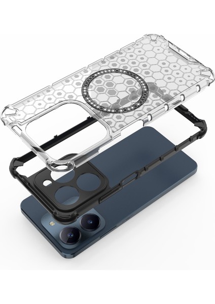 Realme C63 Global Için Petek Manyetik Telefon Kılıfı (Yurt Dışından) modelleri