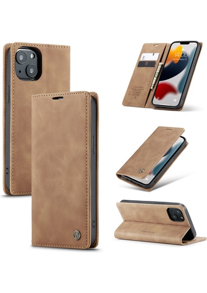 CASEME-013 iPhone 13 Için Deri Kılıf (Yurt Dışından)