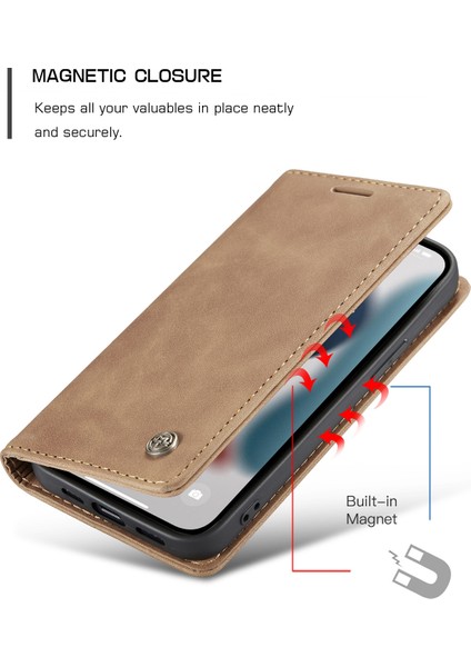 CASEME-013 iPhone 13 Için Deri Kılıf (Yurt Dışından) indirimleri
