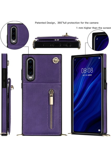 Huawei P30 Için Çapraz Vücut Fermuar Tpu + Pu Arka Kılıf (Yurt Dışından) fiyatları