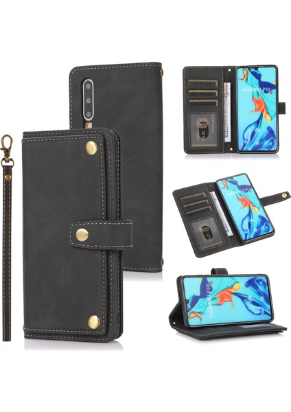 Huawei P30 Için Pu + Tpu Kılıf (Yurt Dışından)