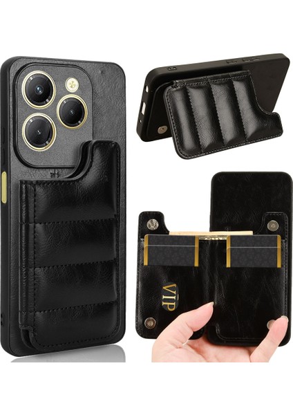 Tecno Spark 20 Pro 4g Için Inek Desenli Kart Çantası Telefon Kılıfı (Yurt Dışından)