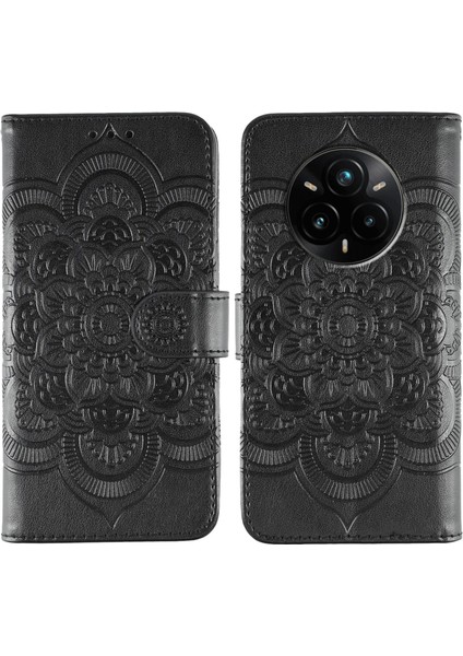Realme 14 Pro+ Için Mandala Desenli Pu Kılıf (Yurt Dışından)