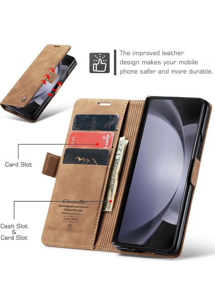 CASEME-013 Samsung Galaxy Z Fold5 Deri Kılıf (Yurt Dışından) modelleri