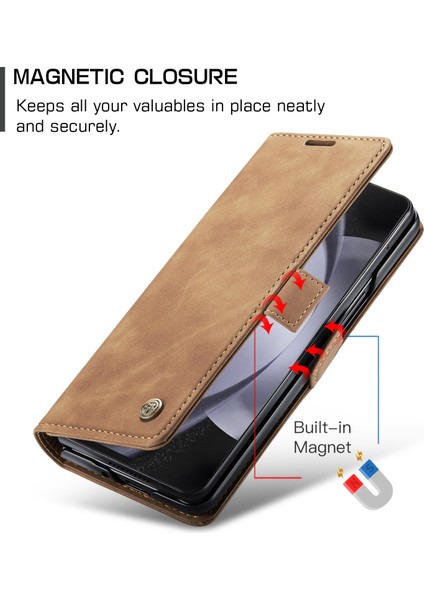 CASEME-013 Samsung Galaxy Z Fold5 Deri Kılıf (Yurt Dışından) fırsatları