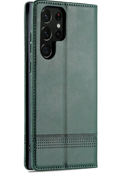 Samsung Galaxy S22 Ultra 5g Için Azns Buzağı Dokulu Pu Kılıf (Yurt Dışından) modelleri