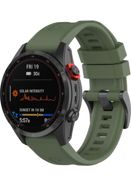Garmin Fenix ​​7x Için Silikon Kordonlu Saat (Yurt Dışından)