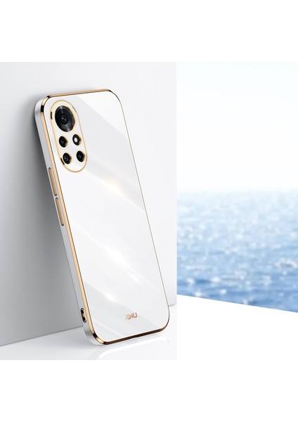 Huawei Nova 8 5g Için 6d Kaplama Altın Kenar Tpu Kılıf (Yurt Dışından)
