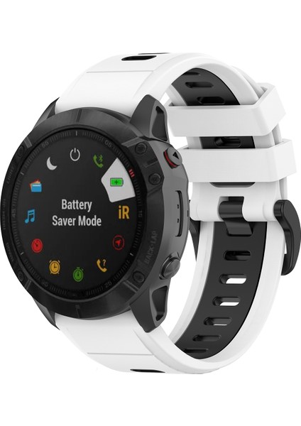 Garmin Fenix ​​7x Için 26MM Iki Renkli Silikon Jack Watch Band (Yurt Dışından) modelleri
