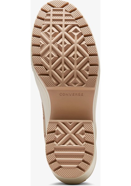 Chuck 70 De Luxe Heel Unisex Kahverengi Deri Platform Sneaker.236