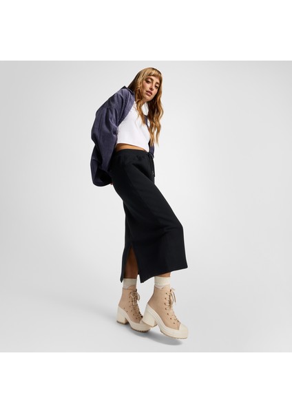 Chuck 70 De Luxe Heel Unisex Kahverengi Deri Platform Sneaker.236