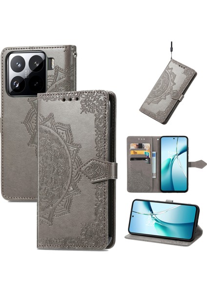 Xiaomi 15 Için Mandala Kabartmalı Kılıf (Yurt Dışından)