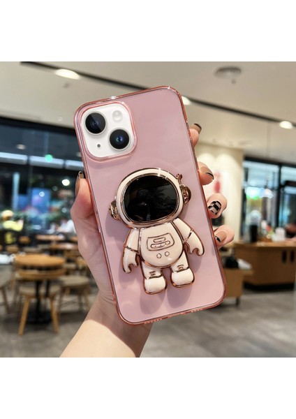 iPhone 14 Için Kaplama Astronot Tutucu Kılıf (Yurt Dışından)