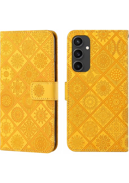 Samsung Galaxy S24 Fe 5g Için Etnik Stil Pu Telefon Kılıfı (Yurt Dışından)