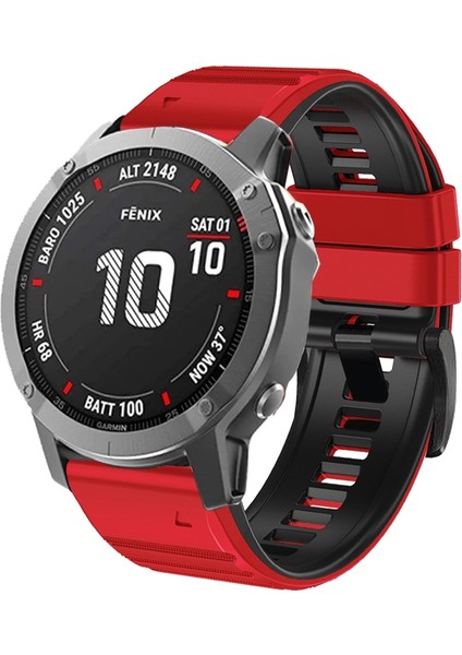 Garmin Fenix ​​7x / 6x / 5x 26MM Için Silikon Saat Bandı (Yurt Dışından)