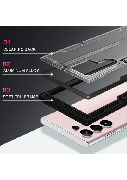 Samsung Galaxy S23 Ultra 5g Için Alüminyum + Tpu + Pc Kılıfı (Yurt Dışından) modelleri