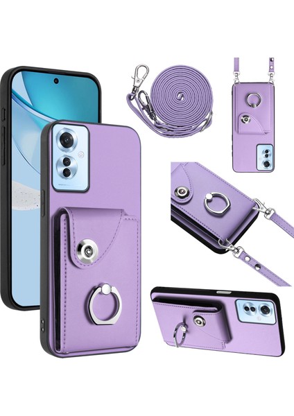 Oppo F25 Pro 5g Için Crossbody Kart Çantası Kılıfı (Yurt Dışından)