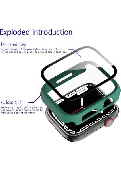 Apple Watch Serisi 8/7 45MM Için 2'si 1 Arada Koruyucu Kılıf (Yurt Dışından) modelleri