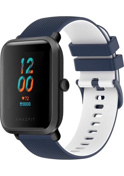 Amazfit Bıp U Için Iki Renkli Silikon Saat Bandı (Yurt Dışından)