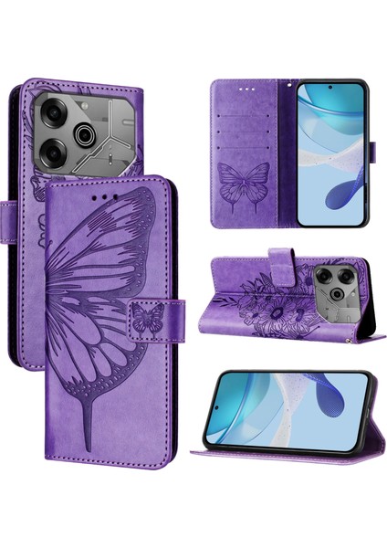 Tecno Pova 6 Neo Için Kabartmalı Pu Kılıf (Yurt Dışından)