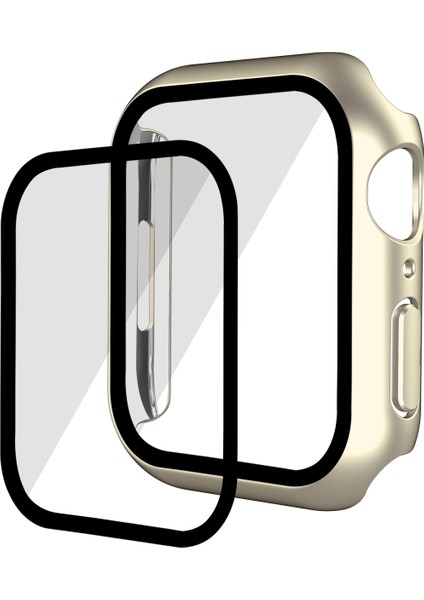Apple Watch Serisi 9/8/7 41MM Için Pc + Temperli Gl Watch Kılıfı (Yurt Dışından)