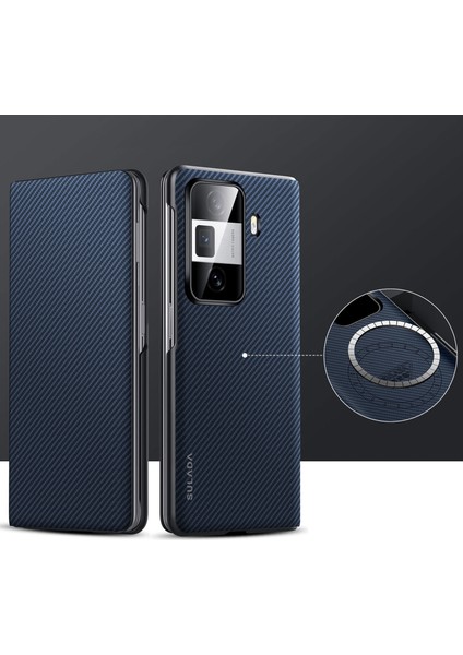 Honor Magic Vs3 Için Sulada Kevlar Dokulu Telefon Kılıfı (Yurt Dışından)