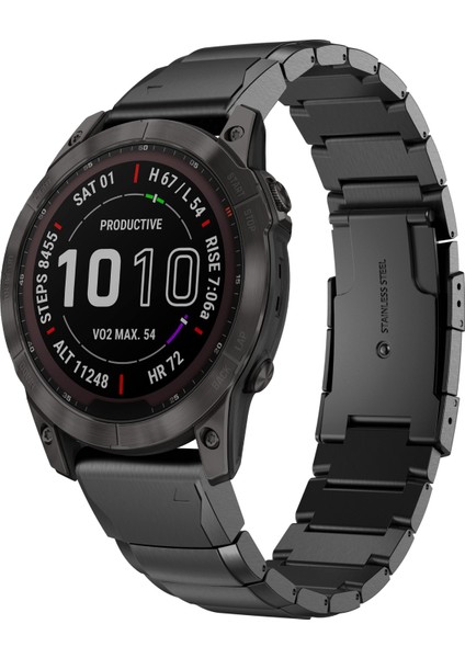 Garmin Fenix ​​7x Için Paslanmaz Ste Watch Band (Yurt Dışından)