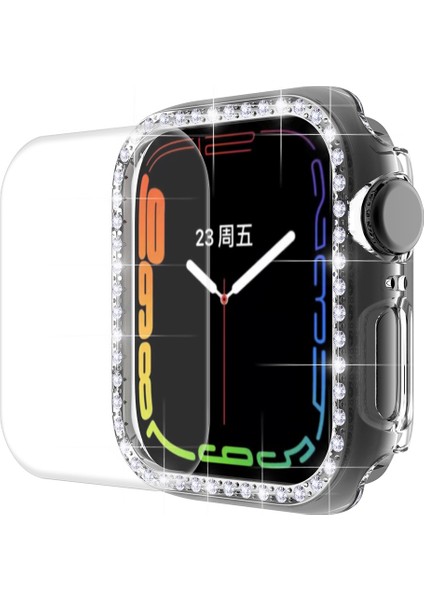 Pc Kasası+Kavisli Pet Film Apple Watch S 8 / 7 41MM Için (Yurt Dışından)