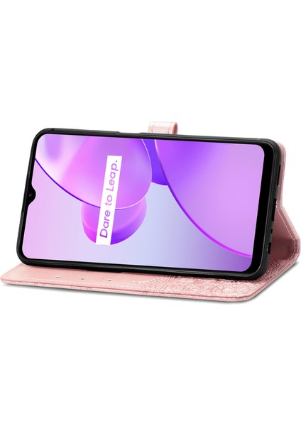 Oppo Realme C31 Için Mandala Çiçek Deri Kılıf (Yurt Dışından) fırsatları